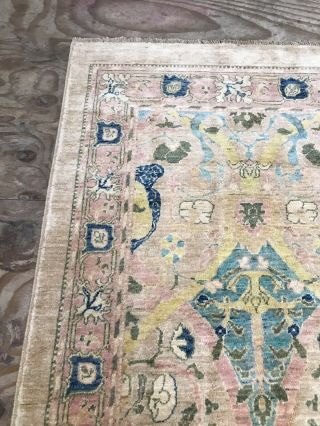 Antique Look Handmade Art And Craft Natural Dye Rug Carpet SIZE: 277x171 Cm 9