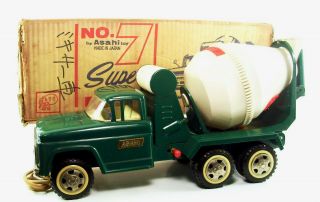 1960s Chevrolet 18” (45.  7 Cm) Japanese Mixer Pressed Steel Truck By Atc Nr