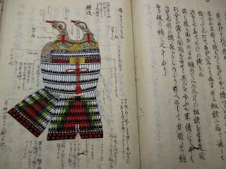 3 - 45 Japanese GUNYO Armor Bow Hand - writing manuscript 4 BOOK 6