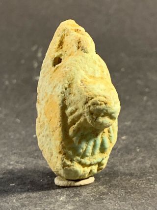 Circa 1370 - 770bce Ancient Egyptian Stone Maahes Head Amulet