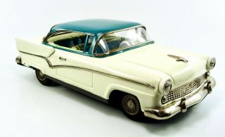 1957 Ford 16” (40.  6 cm) 2 - Door Hardtop Japanese Tin Car by Yonezawa NR 3