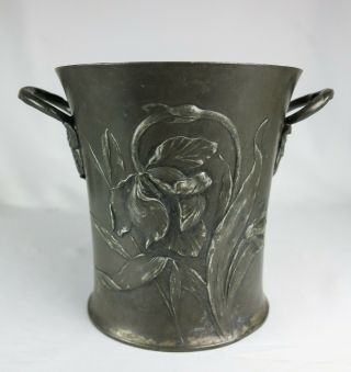 Art Nouveau,  Jugendstil WMF Pewter Ice Bucket,  Wine Cooler,  Flower Pot,  c.  1905 2