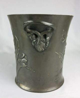 Art Nouveau,  Jugendstil WMF Pewter Ice Bucket,  Wine Cooler,  Flower Pot,  c.  1905 3