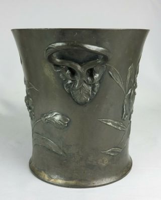 Art Nouveau,  Jugendstil WMF Pewter Ice Bucket,  Wine Cooler,  Flower Pot,  c.  1905 5