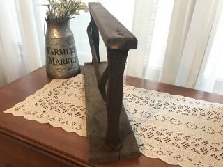 Antique Vintage Cast Iron Rex 20 Butcher Paper Cutter Holder 24 1/4” 9