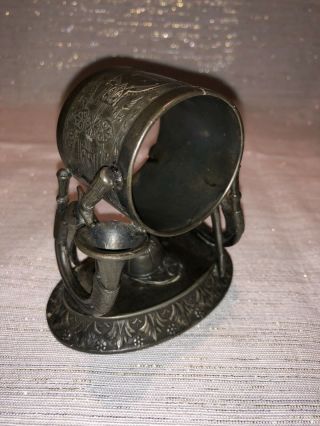 Meriden Silver Plate Co.  Rare Hunting Theme Napkin Ring,  1890’s,  Last 2011