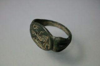 Ancient Interesting Roman Bronze Ring Victoria 1st - 4th century AD 7