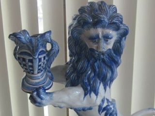 Antique Emile Galle French Faience Lion Figurine ' s HUGE EX ST CLEMENT 4