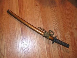 Sa790 Japanese Samurai Sword: Mumei Wakizashi In Koshirae