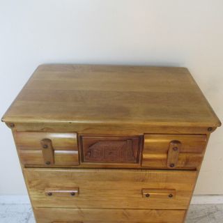 Vintage 1930s Rustic / Lodge / Cabin / Rancho Monterey Style Chest of Drawers 6