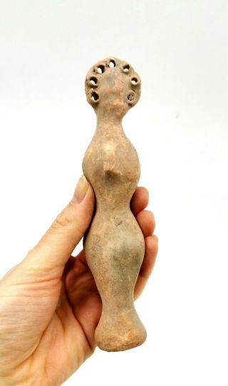 Indus Valley Ca.  2500 Bc Terracotta Standing Female Fertility Idol - R200