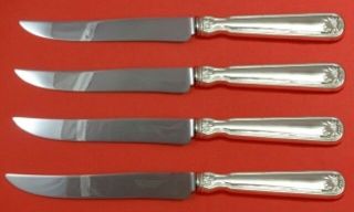 Shell And Thread By Tiffany & Co.  Sterling Silver Steak Knife Set 4pc Lrg Custom