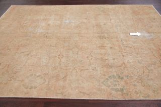 Antique MUTED Pale Peach Persian Oriental Distressed Area Rug Hand - Knotted 7x10 10