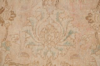 Antique Muted Pale Peach Persian Oriental Distressed Area Rug Hand - Knotted 7x10