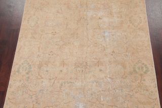 Antique MUTED Pale Peach Persian Oriental Distressed Area Rug Hand - Knotted 7x10 4