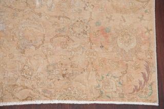 Antique MUTED Pale Peach Persian Oriental Distressed Area Rug Hand - Knotted 7x10 6