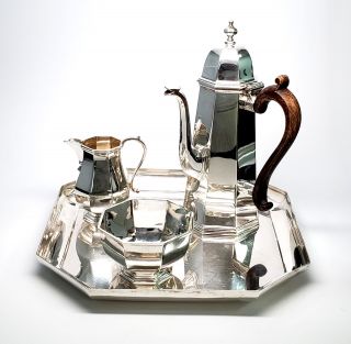 Vintage Asprey & Co Ltd Of London Sterling Silver 4 Piece Coffee/tea Set 4909