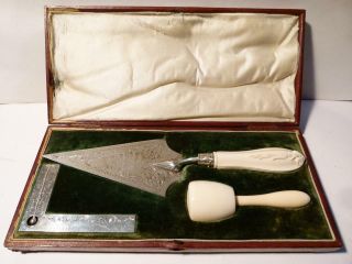 Masons 1873 Silver Trowel - Set Square / Plumb Bob - Mallet Llanybri Coombe