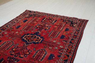 7.  15x4.  36ft ANTIQUE Hand - Knotted Persian Tribal Area Rug Red handmad Vintage Rug 5