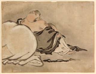 18th Century Japanese Inkwash Drawing