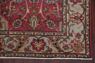 Antique Geometric RED SKY BLUE Persian Oriental Area Rug Hand - Knotted Wool 7x9 6