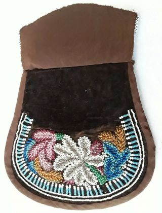 Antique Native American Tribal Beaded Bag Pouch Purse 3