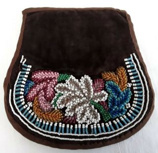 Antique Native American Tribal Beaded Bag Pouch Purse 4