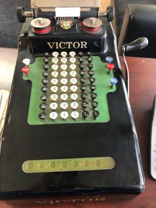 Vintage Collector Item Victor Adding Machine