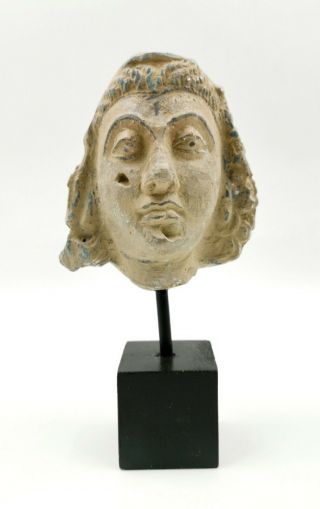 Unusual Rare Greek Hellenistic Ca.  400 Bc Terracotta Head - R191