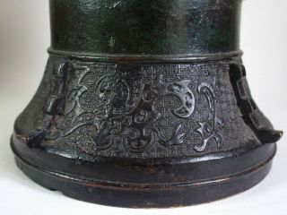 Fine large antique 18th century Chinese bronze vase 6