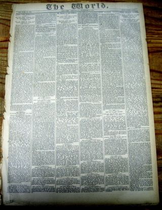 1877 Display Newspaper W Long Report On Death Of Sioux Indian Chief Crazy Horse