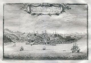 Antique View Of Quebec,  Canada From 1763 By Terreni