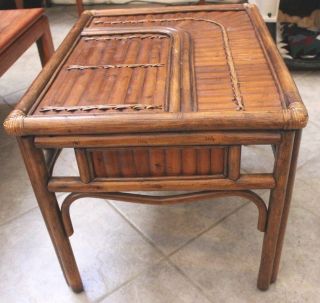 Vintage Bamboo&Rattan 4 Matching Chairs,  Table Base,  Side Table & Big Kahuna Chair 10