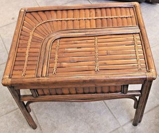 Vintage Bamboo&Rattan 4 Matching Chairs,  Table Base,  Side Table & Big Kahuna Chair 8
