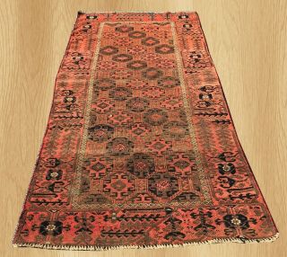 Distressed Antique Hand Knotted Afghan Sastan Balouch Wool Area Rug 6 X 3 Ft