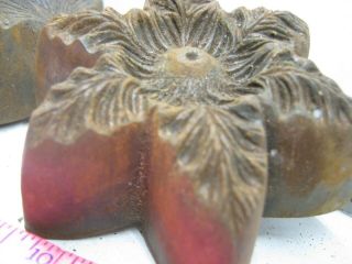 THREE BRONZE FLOWER MOLDS MILLINERY IRON,  NO BOTTOMS MAKE YOUR OWN CAST 10