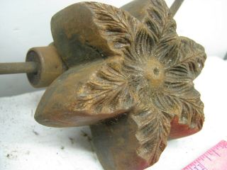 THREE BRONZE FLOWER MOLDS MILLINERY IRON,  NO BOTTOMS MAKE YOUR OWN CAST 9