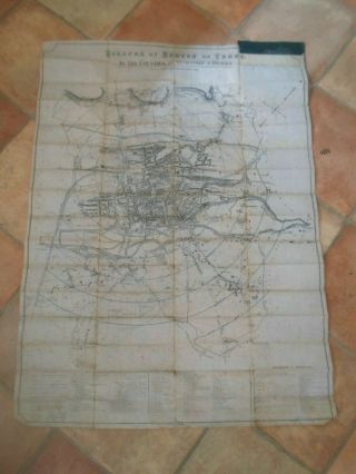 Antique Map Borough Of Burton On Trent By J A Mason 1879 With Brewery References