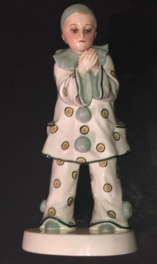 ART DECO AUSTRIAN WIEN GOLDSCHEIDER POTTERY CERAMIC PIERROT BOY FIGURE STATUE 12