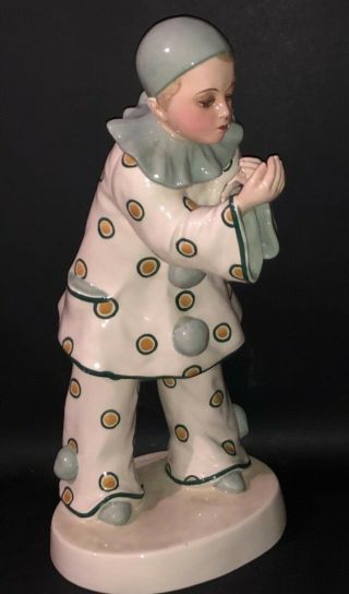 Art Deco Austrian Wien Goldscheider Pottery Ceramic Pierrot Boy Figure Statue
