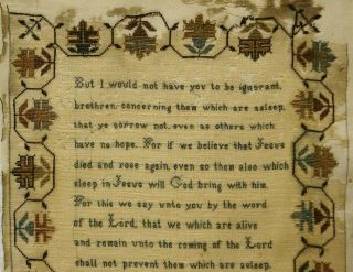 EARLY 19TH CENTURY QUOTATION SAMPLER BY HARRIET WILLIAMSON - June 20th 1837 2