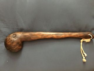 Antique Algonquin hard wood burl headed war club 5