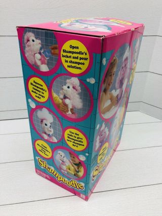 1991 Pink Purple Shampoodle Poodle Puppy w/ Box & Accessories 7