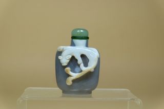 A Chinese Agate Carving Snuff Bottle With 