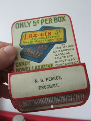 Antique - Dr Shoop - Laxative - Tin Advertising - Wall Matchsafe -