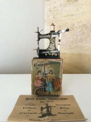 Magnificent Antique Toy Sewing Machine Muller N°1b 1900s Splendid