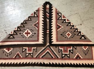 Auth: Antique American Indian Rug / Blanket Crisp 1920 ' s Beauty 4x6 10