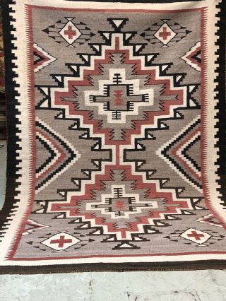 Auth: Antique American Indian Rug / Blanket Crisp 1920 