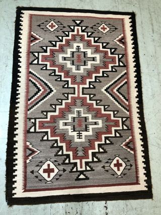 Auth: Antique American Indian Rug / Blanket Crisp 1920 ' s Beauty 4x6 4