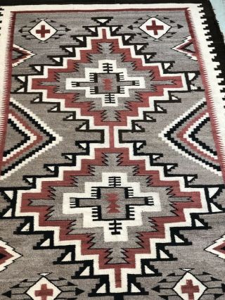 Auth: Antique American Indian Rug / Blanket Crisp 1920 ' s Beauty 4x6 7